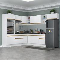 Cozinha Completa De Canto Mp2083 Com Armário E Balcão Branca - 1