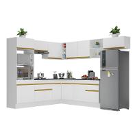 Cozinha Completa De Canto Mp2083 Com Armário E Balcão Branca - 7