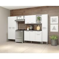 Cozinha Compacta Com Armário E Balcão Xangai Classic Multimóveis Branca Branco - 2