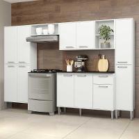 Cozinha Compacta Com Armário E Balcão Xangai Classic Multimóveis Branca Branco - 7