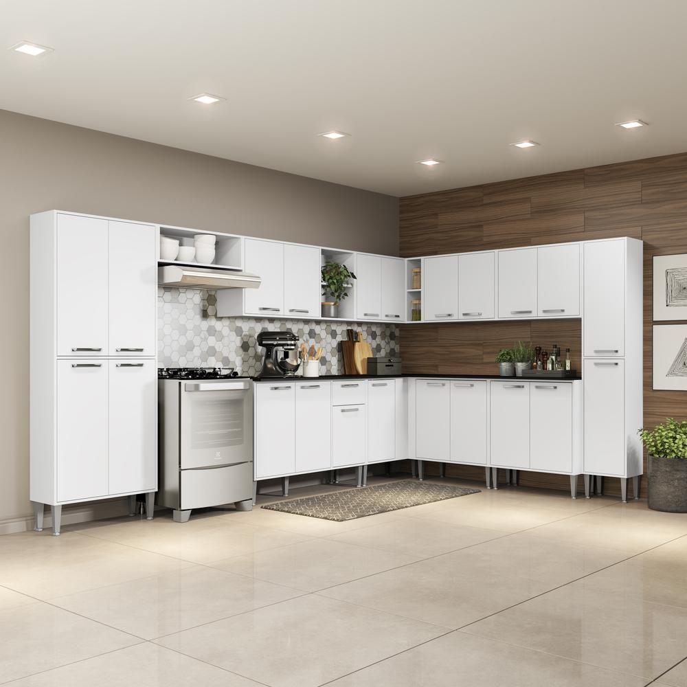 Cozinha Completa Xangai Pop Fg3152 Com Armário E Balcão Branca - 6