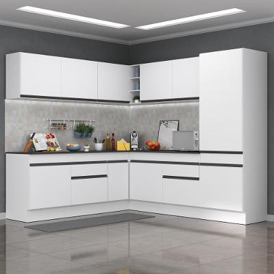 Armário De Cozinha Completa De Canto Branco/preto