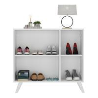 Sapateira Retrô Com Espelho 3 Portas Nina Multimóveis V6022 Branca Branco - 3