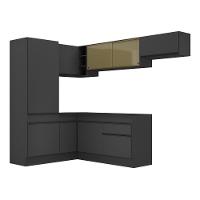 Armário De Cozinha Completa De Canto Preto - 2