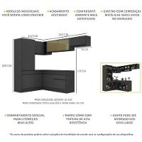 Armário De Cozinha Completa De Canto Preto - 5