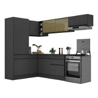 Armário De Cozinha Completa De Canto Preto - 6