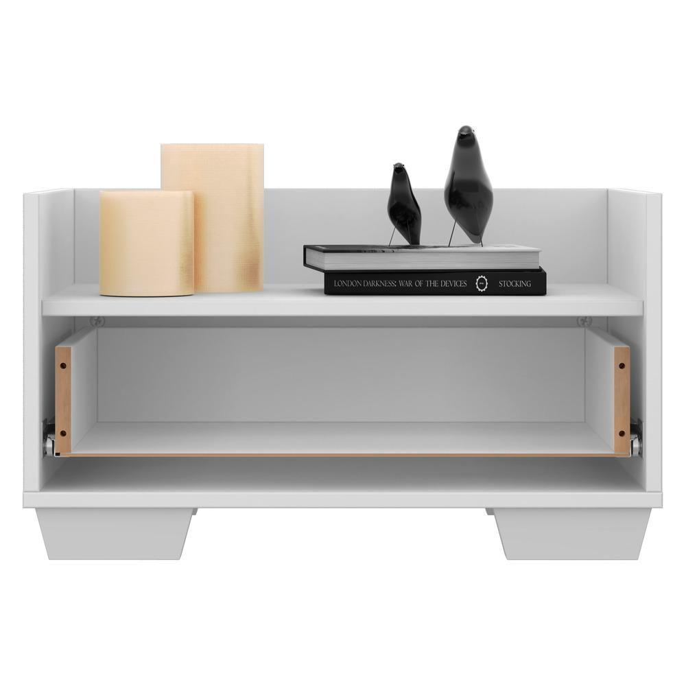 Mesa De Cabeceira 60Cm Multimóveis V3628 Branca Branco - 4