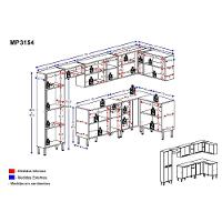Cozinha Completa Armário e Balcão Xangai Soul Multimóveis - 3