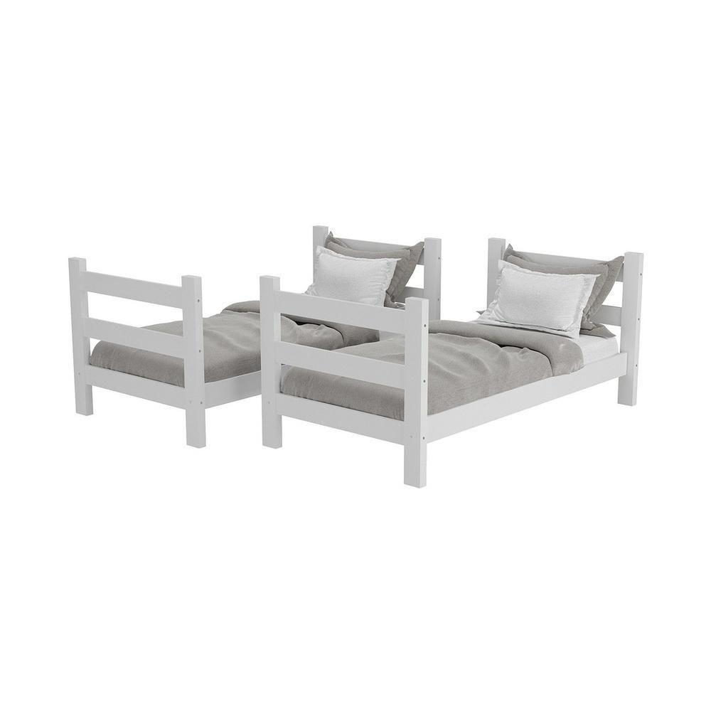 Beliche - Vira 2 Camas - Com Colchões Inclusos Dubai Multimóveis Vcr4158 Branco - 3