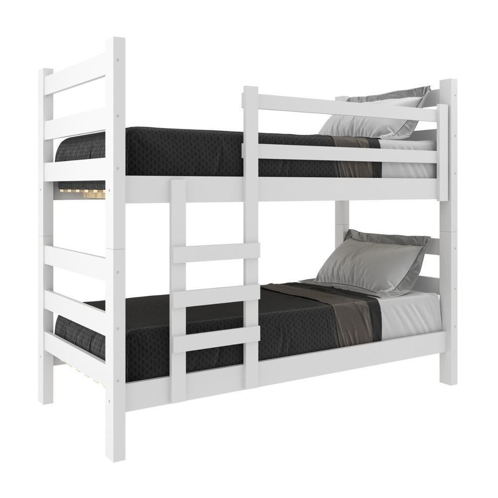 Beliche - Vira 2 Camas - Para Colchão 78/88 X 188Cm Dubai Multimóveis Vcr4137 Branco - 5
