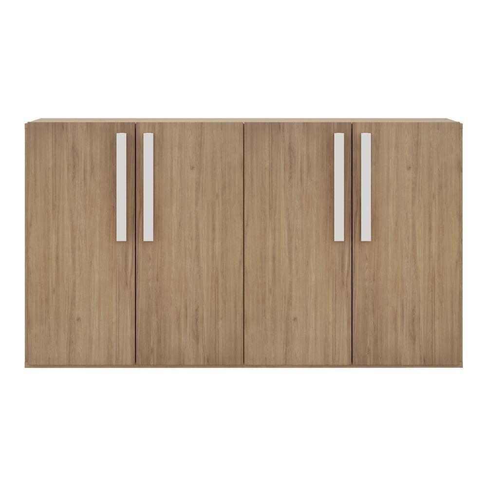Aparador Buffet 4 Portas Suspenso Viena V3605 Rustic/Branco Rustic/Branco - 3