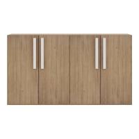 Aparador Buffet 4 Portas Suspenso Viena V3605 Rustic/Branco Rustic/Branco - 3