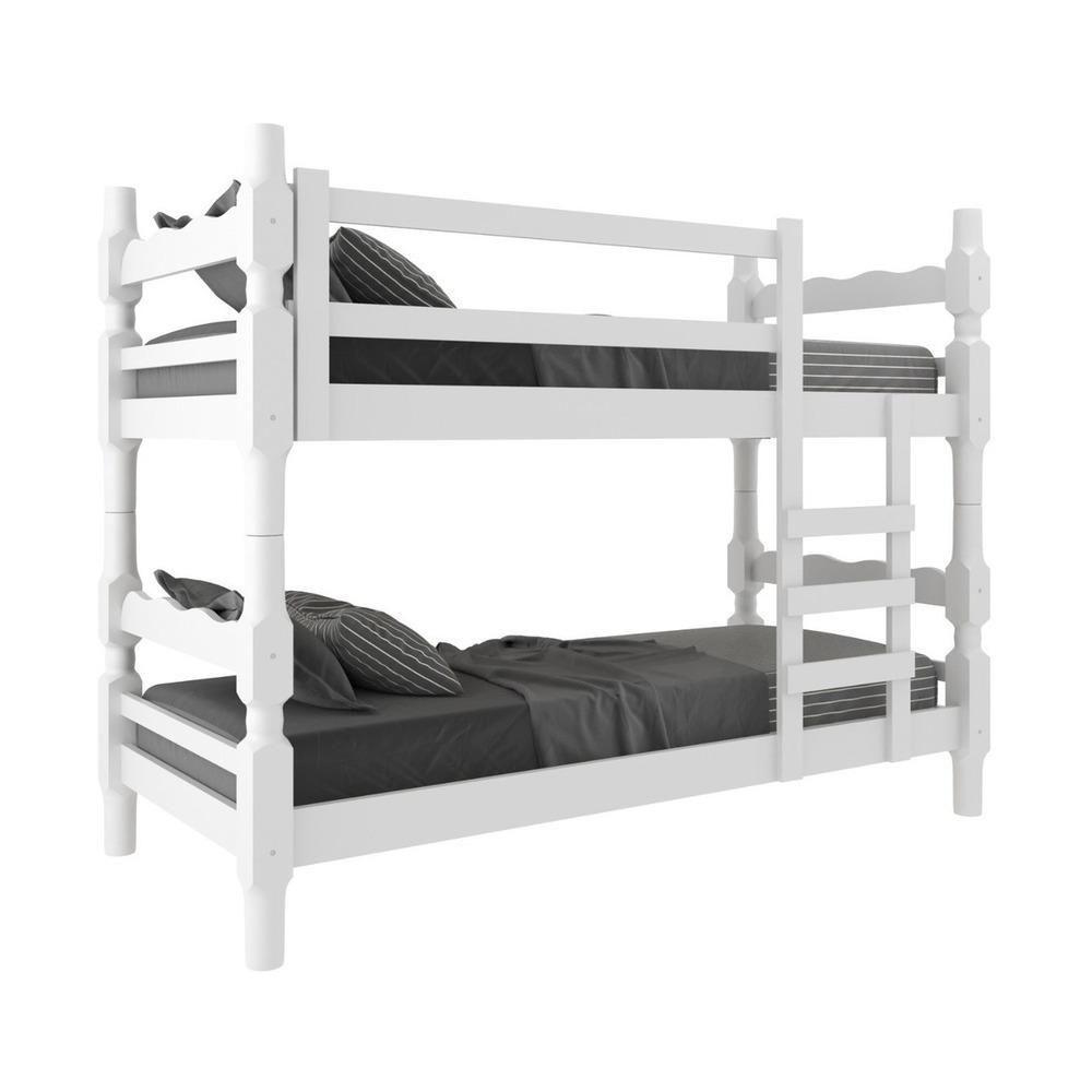 Beliche - Vira 2 Camas - Com Colchões Inclusos Porto Multimóveis Vcr4159 Branco - 1