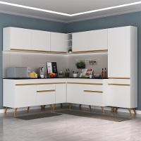 Cozinha Completa De Canto Veneza Gw Mp2067 Com Armário E Balcão Branca - 2