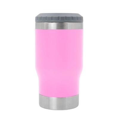 Copo Térmico Porta Lata Garrafa Long Neck Copo Abridor Rosa