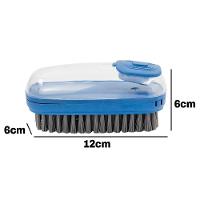 Escova Lava Louça Dispenser De Detergente Limpeza Cozinha Lavanderia Azul - 3