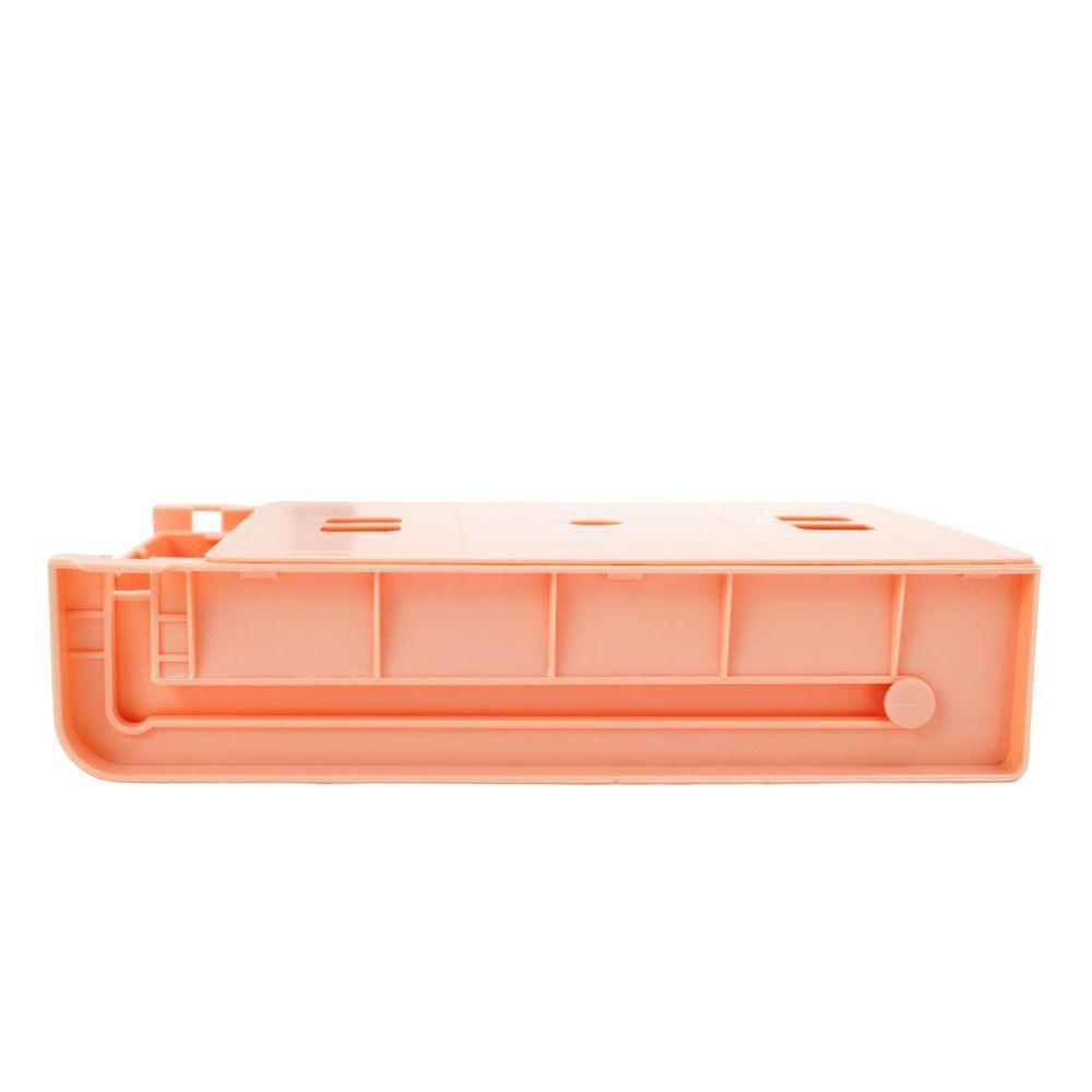 Gaveta Adesiva Organizadora Com Divisorias De Lapis Caneta Escritorio Mesa Rosa - 7