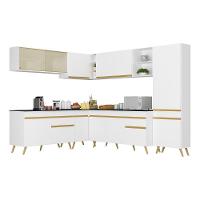 Cozinha Completa De Canto Veneza Gw Mp2065 Com Armário E Balcão Branca - 1