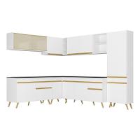 Cozinha Completa De Canto Veneza Gw Mp2065 Com Armário E Balcão Branca - 3