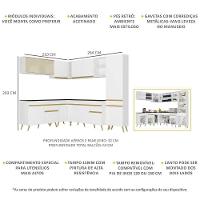 Cozinha Completa De Canto Veneza Gw Mp2065 Com Armário E Balcão Branca - 5