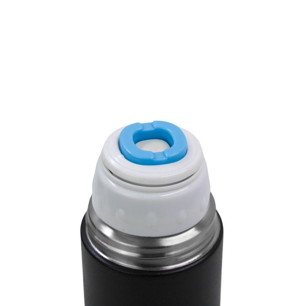 Garrafa Térmica Parede Dupla 3 Copo Aço Inox Squeeze 500ml Preto - 2