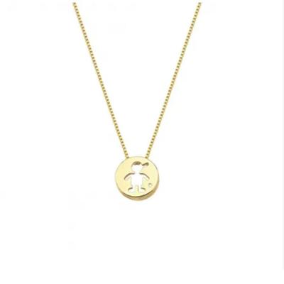 Colar Mãe E Filho Banhado Em Ouro 18k Com Zirconia