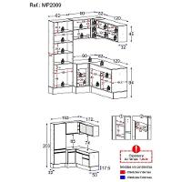Cozinha Completa De Canto Mp2089 Com Armário E Balcão Branca Multimóveis - 5