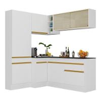 Cozinha Completa De Canto Mp2089 Com Armário E Balcão Branca Multimóveis - 7