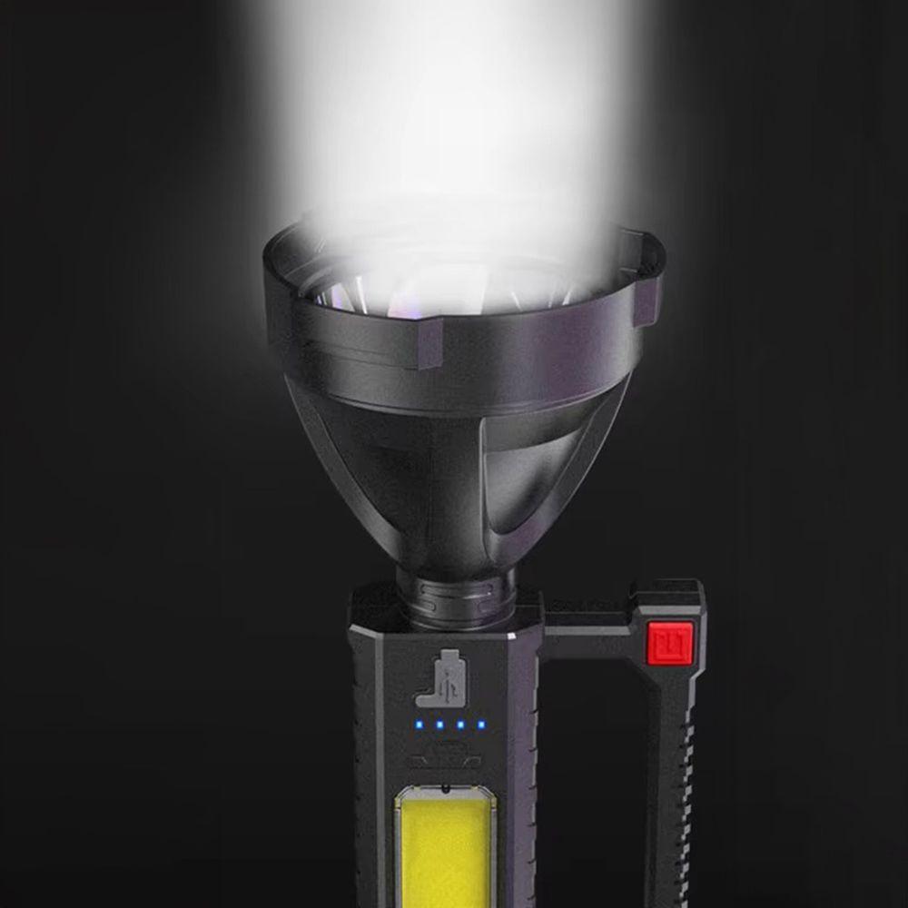 Farol Lanterna Holofote Led Recarregável Usb Suporte Tripé - 5