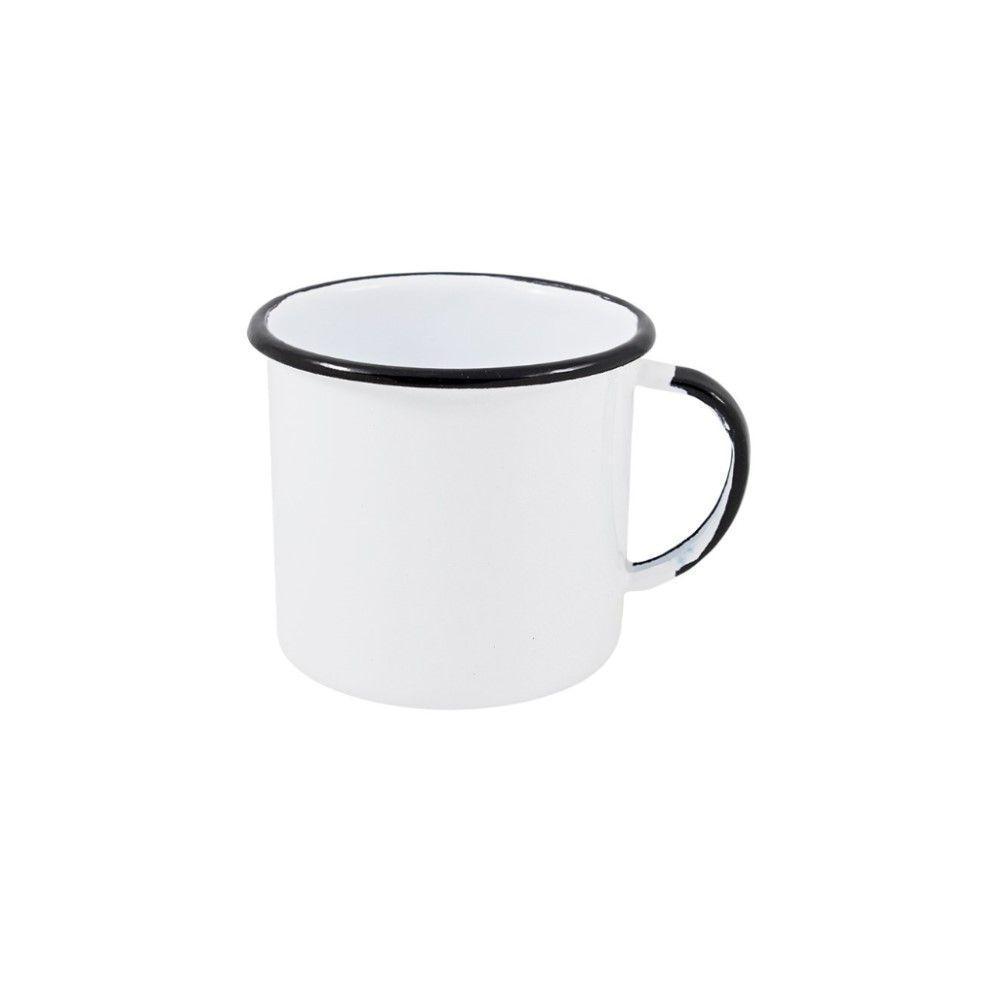 Caneca Média Esmaltada Branco 160 Ml Ewel - 1