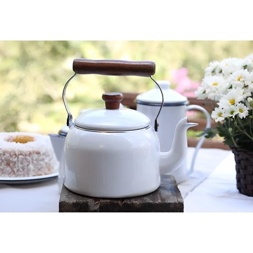 Caneca Média Esmaltada Branco 160 Ml Ewel - 2