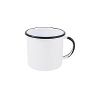 Caneca Média Esmaltada Branco 160 Ml Ewel - 1