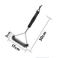 Escova Limpa Grelha Churrasqueira Cerdas De Aço Grill Espeto - 6