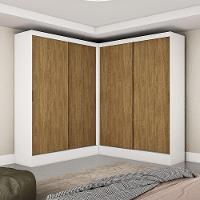 Closet Casal Duplo Belém 4 Portas 4 Gavetas Carioca Móveis Branco Cinamomo - 1