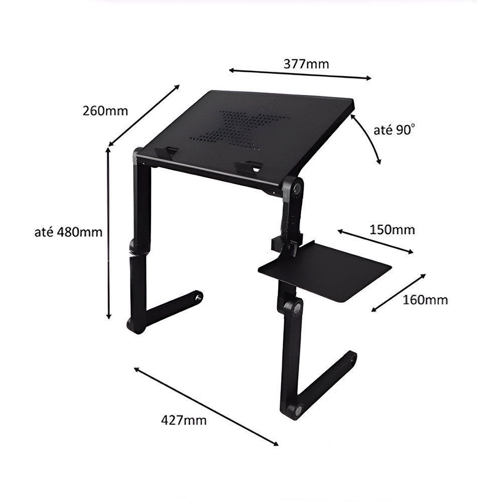 Suporte Mesa Portátil Dobrável Para Notebook Regulável - 3