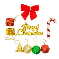 Enfeite Decoração Arvore De Natal Presentes Bolas Sino Laço Pendurar - 1