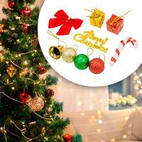 Enfeite Decoração Arvore De Natal Presentes Bolas Sino Laço Pendurar - 4