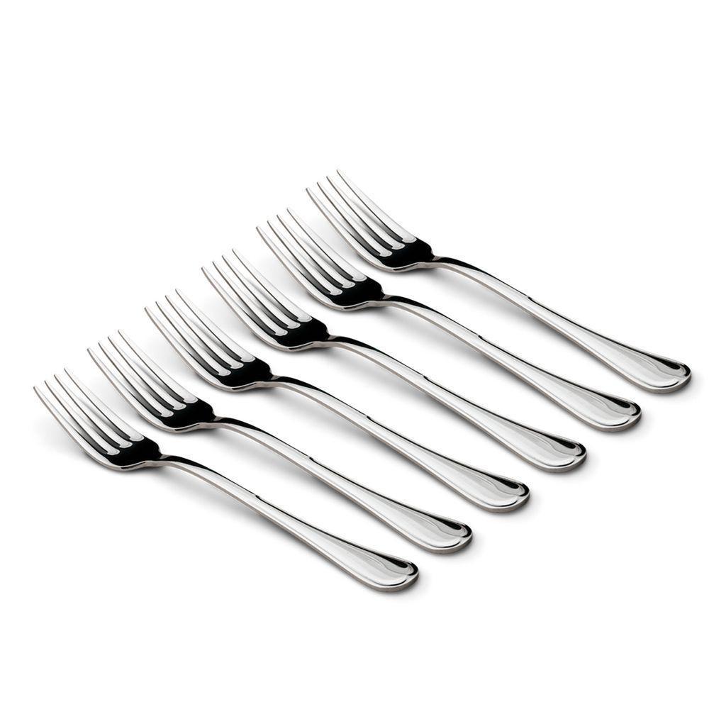 Kit 6 Garfos Aço Inox Talher Mesa Cozinha Buffet Restaurante - 1