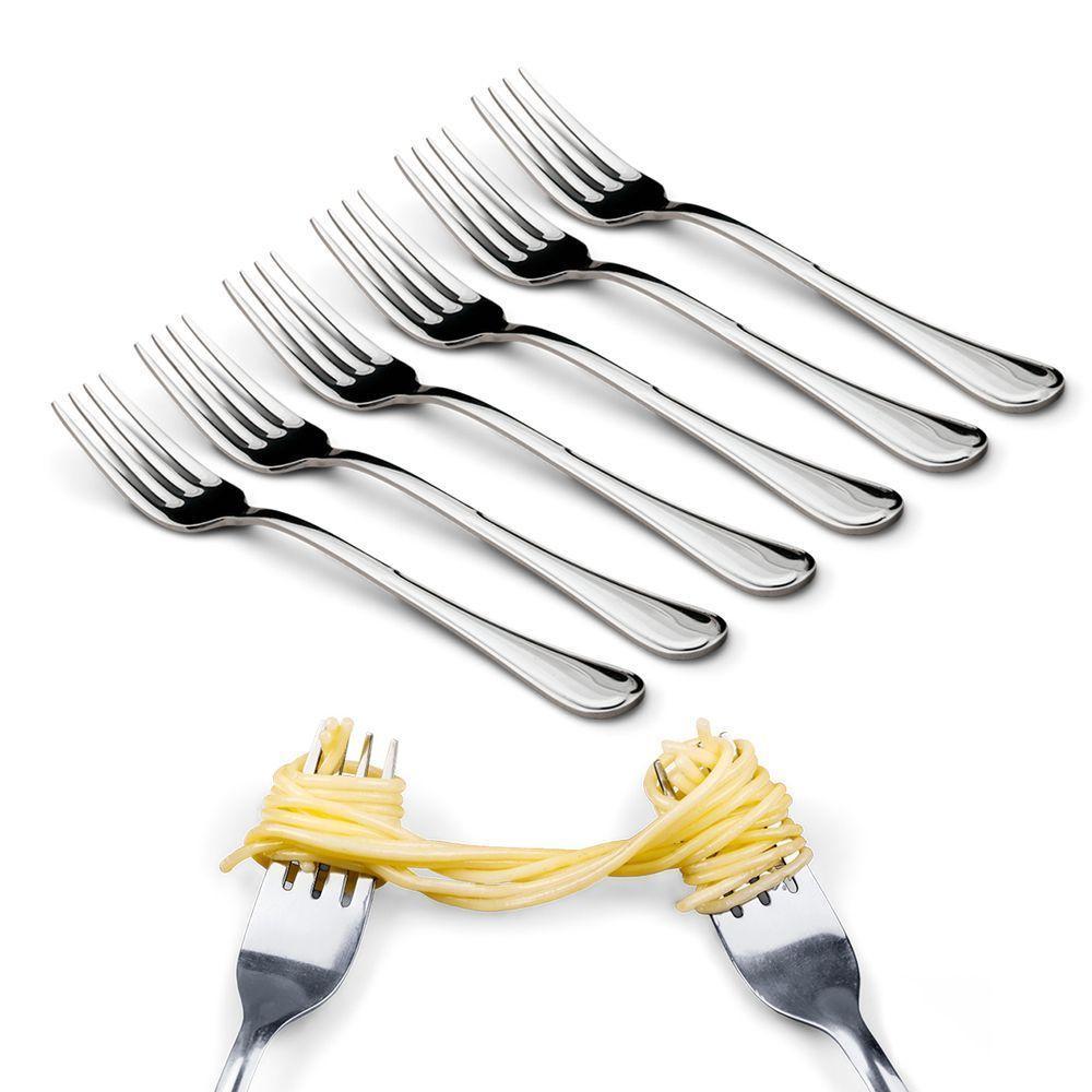 Kit 6 Garfos Aço Inox Talher Mesa Cozinha Buffet Restaurante - 4