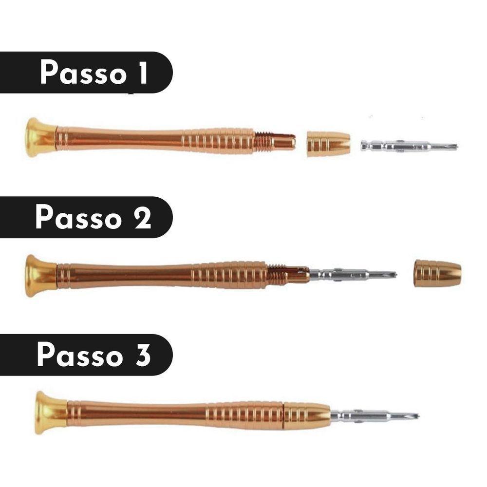 Jogo De Chaves De Precisão 25 Pçs Aço Manutenção Celular Eletrônicos - 3