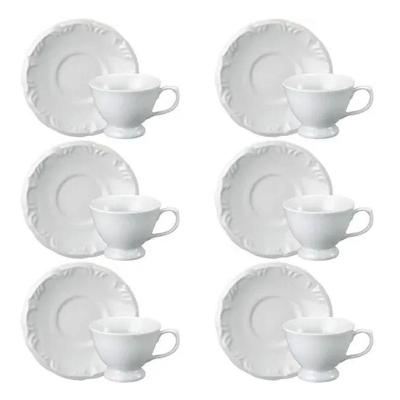 Conjunto de Xícara de Café com Pires 06 Peças Schmidt