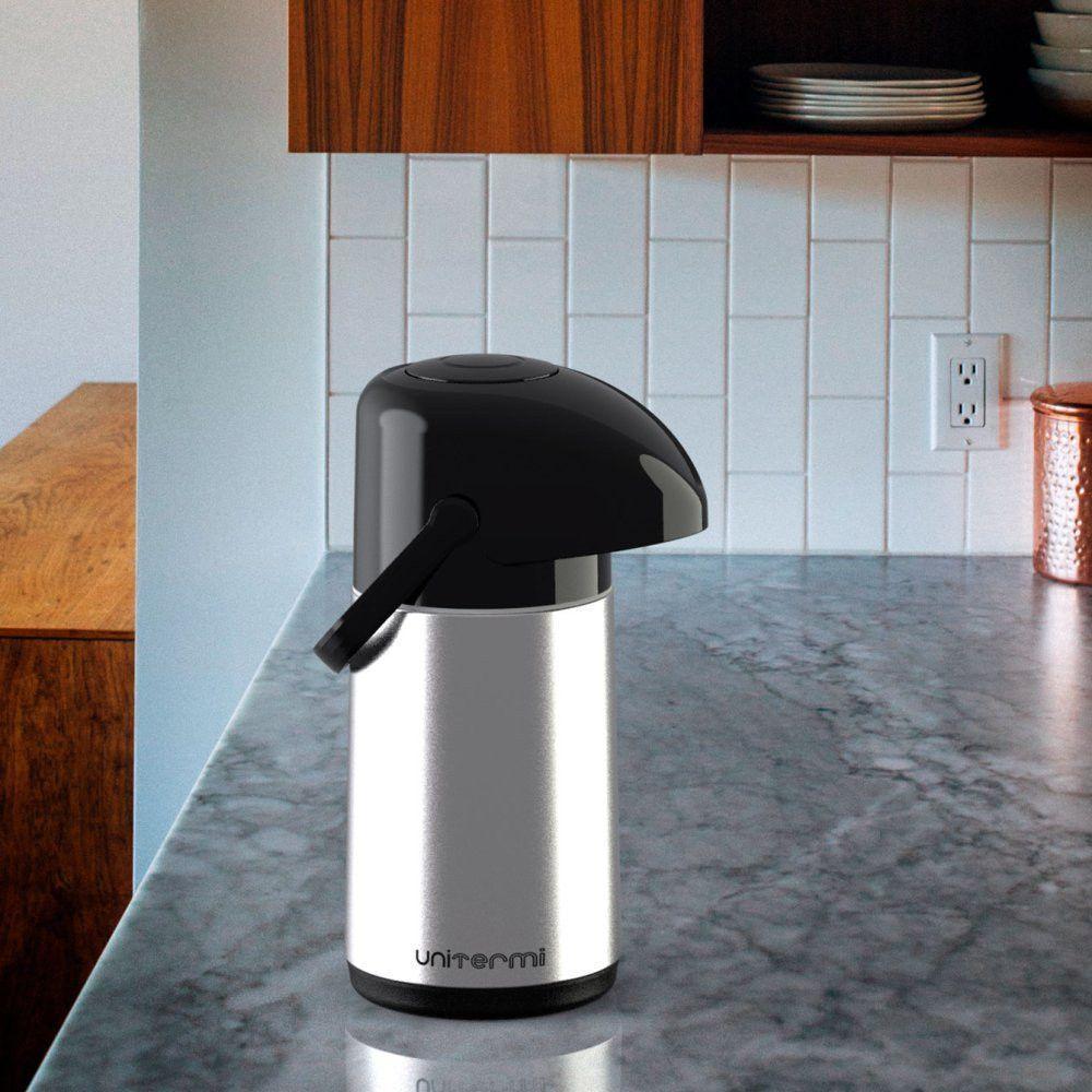 Garrafa Térmica Inox 600ml Bomba De Pressão Unitermi - 2