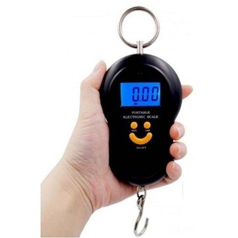 Balança Digital Gancho Portatil Viagem Mala Bagagem Sacola - 1