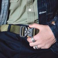 Cinto Tático Com Fivela De Engate Multifuncional Prático Eficiente Verde Musgo - 6