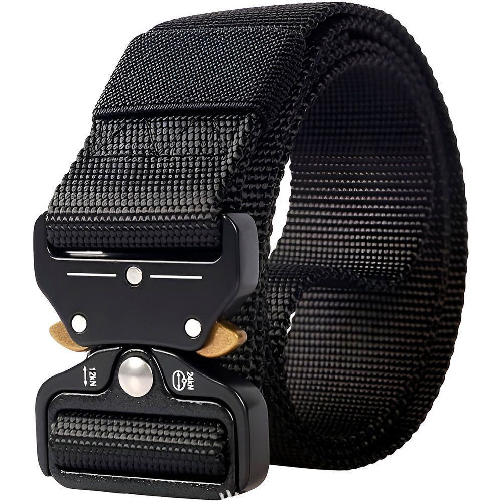 Cinto Tático Com Fivela De Engate Multifuncional Prático Eficiente Preto - 1