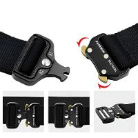 Cinto Tático Com Fivela De Engate Multifuncional Prático Eficiente Preto - 6