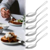 Kit 6 Colheres Aço Inox Mesa Sopa Talher Buffet Restaurante - 3