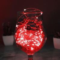 Pisca De Led Fio De Fada 20l 2 Metros A Bateria Natal Ano Novo Vermelho - 2