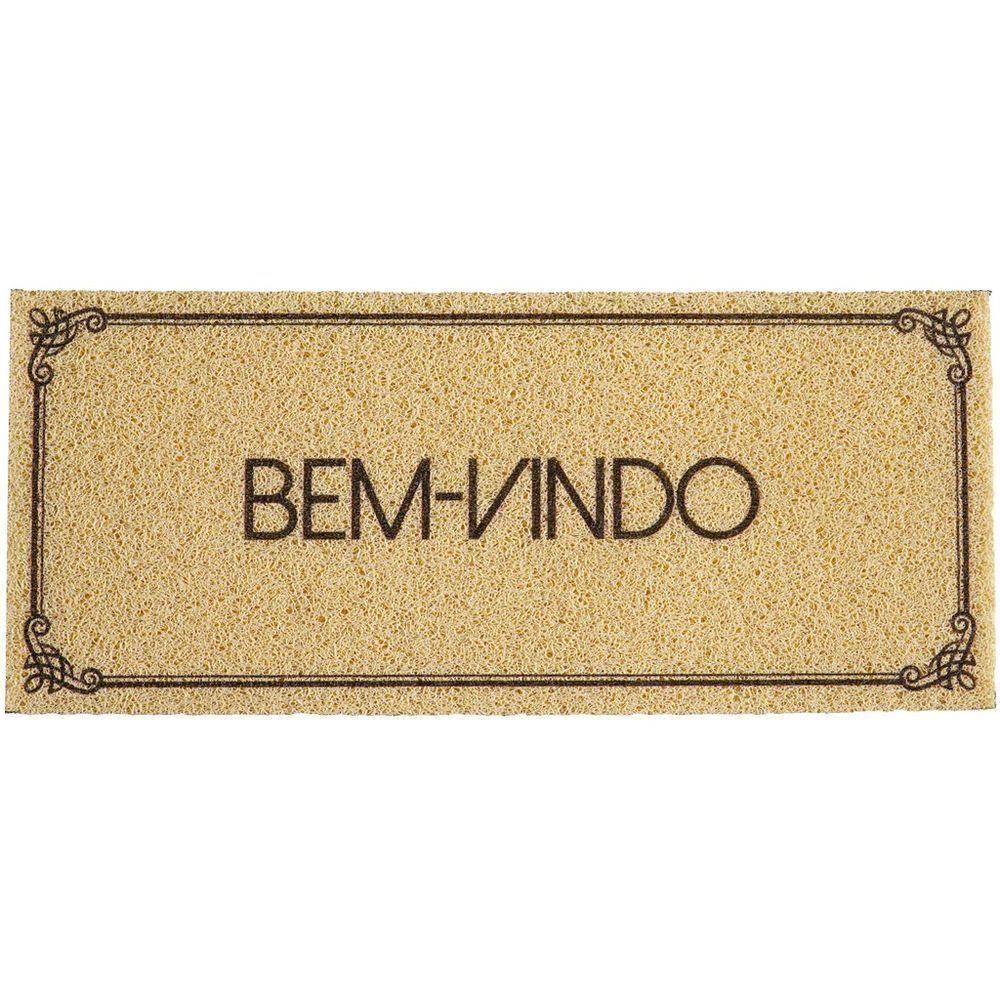 Tapete Capacho Para Porta Vinil 30x70cm Bem Vindo Ornament - 1