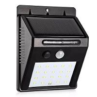 Luminária Parede Solar 30 Leds Sensor Movimento Luz Preto - 1